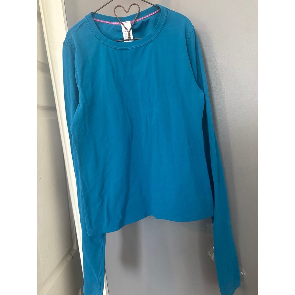 Ivivva Lululemon for kids girls size 12 blue long sleeve shirt